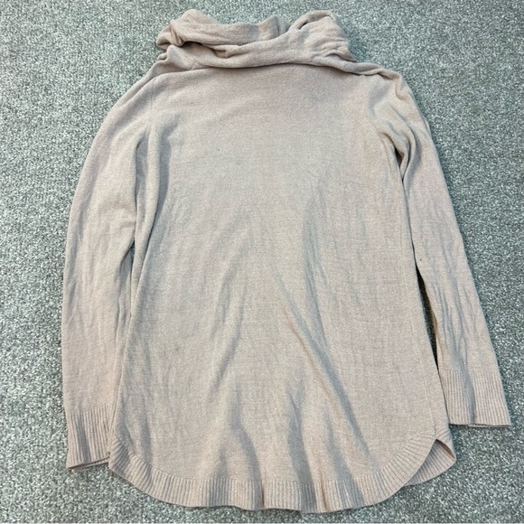 Barefoot Dreams Sweater Womens Medium Pink Cozy Chic Coastal Cowl Neck Tunic - Picture 6 of 7